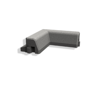 Spikma Kantstöd Typ B vinkel 90gr konkav L=250+250mm grå
