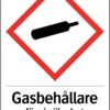 SKYLT 330216 GASBEHÅLLARE FÖRS I SÄKERHET VID BRANDFARA 105X
