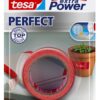 VÄVTEJP 4651 TESA RÖD PLASTBELAGD 19MMX25M