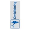 SKYLT 387350 SYMBOLSKYLT OMKLÄDNING DAM 225X80MM