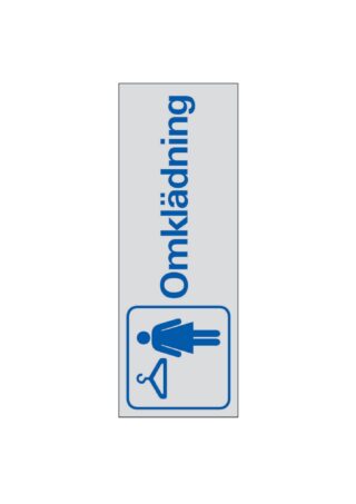 SKYLT 387350 SYMBOLSKYLT OMKLÄDNING DAM 225X80MM