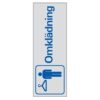 SKYLT 387450 SYMBOLSKYLT OMKLÄDNING HERR 225X80MM
