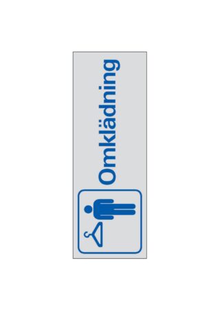 SKYLT 387450 SYMBOLSKYLT OMKLÄDNING HERR 225X80MM