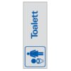 SKYLT 386950 SYMBOLSKYLT TOALETT DAM 225X80MM