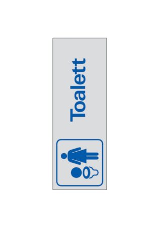 SKYLT 386950 SYMBOLSKYLT TOALETT DAM 225X80MM