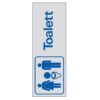 SKYLT 387150 SYMBOLSKYLT TOALETT DAM HERR 225X80MM