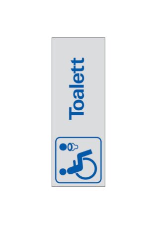 SKYLT 387250 SYMBOLSKYLT TOALETT HANDIKAPP 225X80MM