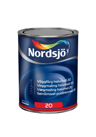 VÄGGFÄRG NORDSJÖ ORIGINAL HALVMATT 20 BW INOMHUS 1L