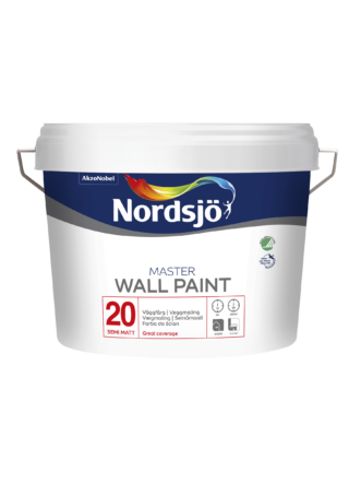 VÄGGFÄRG MASTER 20 BW NORDSJÖ INOMHUS 2,5L