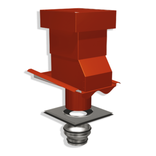 VENTILATIONSHUV 1-KANAL       2-KUPIG TEGELRÖD 160/125