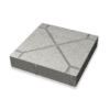 Markplatta Katedral präglad fasad 350x350x60mm grå F