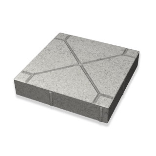 Markplatta Katedral präglad fasad 350x350x60mm grå F
