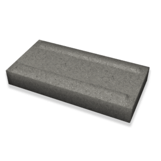 Mursten Luxor slät hel 500x250x80mm grafit U