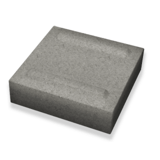 Mursten Luxor slät halv 250x250x80mm grå U