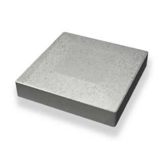 Stolptopp Slät välvd 400x400x80/70mm grå H