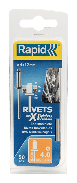 BLINDNIT ROSTFRI 4X12MM
