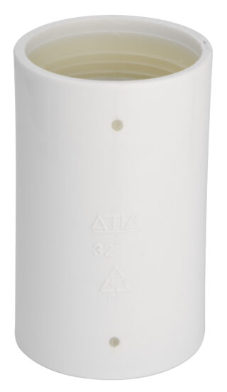 MUFF 32MM VIT PP MED GUMMITÄTNING SB