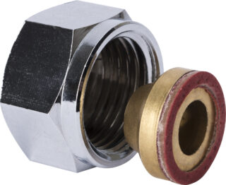 KOPPARRÖRSHALVKOPPLING 10XR15 FÖRKROMAD 3006159022 SB