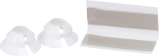 TÄCKBRICKA MED TÄTNING 18 VIT FÖR RÖR 18-19.8MM 2PACK