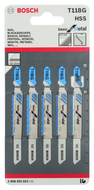 Sticksågsblad T 118 G