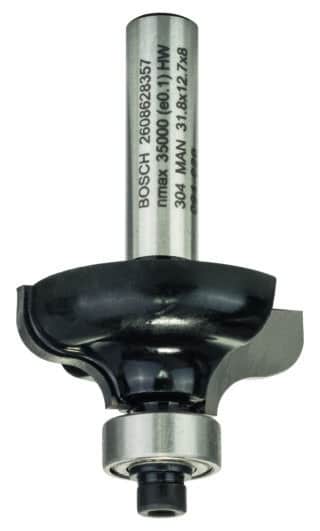 Kantprofileringsfräs F, 8 mm, R1 4,8 mm, D 31.8 mm, L 12.4 mm, G 54 mm
