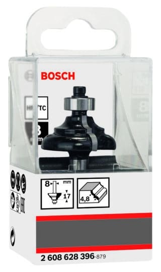 Kantprofileringsfräs C, 8 mm, R1 4,8 mm, B 9.5 mm, L 14 mm, G 57 mm