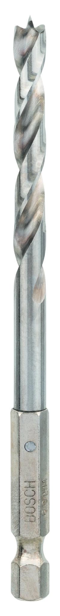 Träspiralborr med 1/4"-sexkantskaft