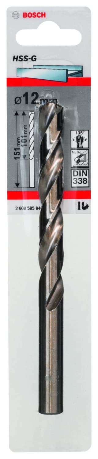 Metallborr, extra långa HSS-G, DIN 338