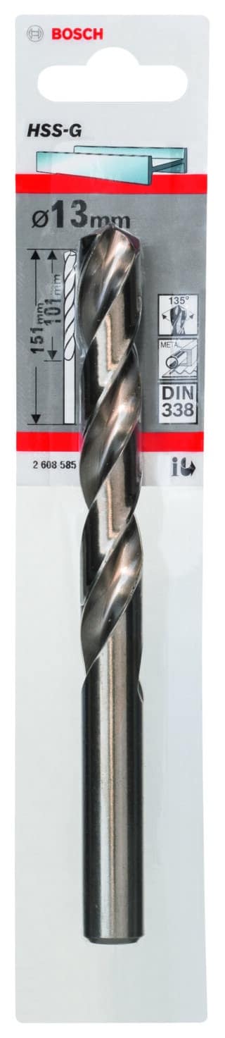 Metallborr, extra långa HSS-G, DIN 338