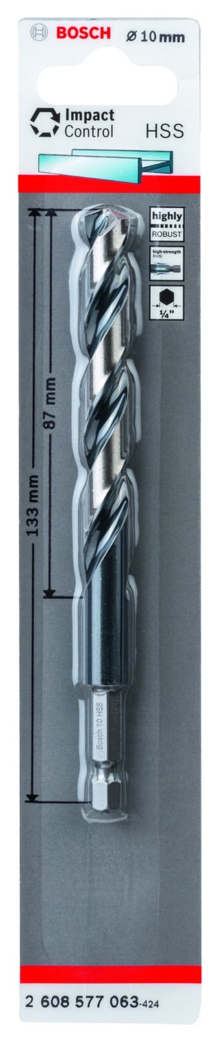 HSS spiralborrbit med sexkantsskaft 10,0 mm