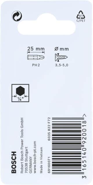 Insatsbits Impact Control 25 mm, 2xPH2