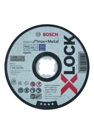 X-LOCK Expert for Inox + Metal 125 × 1 × 22,23 mm rak sågning
