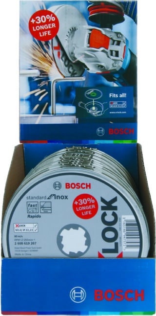 X-LOCK Standard for Inox 10 × 125 × 1 × 22,23 mm rak sågning