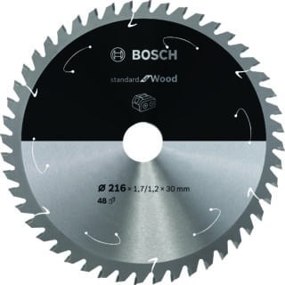 Standard for Wood cirkelsågklinga för sladdlösa sågar 216×1,7/1,2×30 T48
