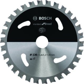 Standard for Steel cirkelsågklinga för sladdlösa sågar 136×1,6/1,2×20 T30