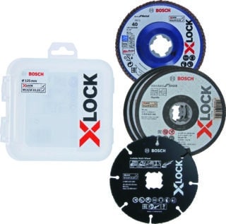 X-LOCK 125mm-sats, kapskiva och lamellslipskiva, CMW