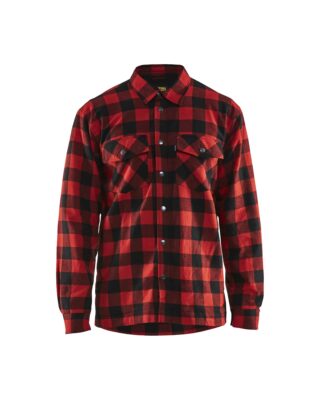 FLANELLSKJORTA 3225 1131 FODRAD RÖD/SVART XL