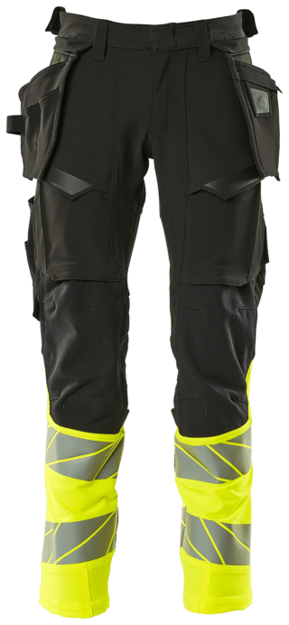 BYXA 19131-711 MASCOT SVART/HIVIS GUL 82C56