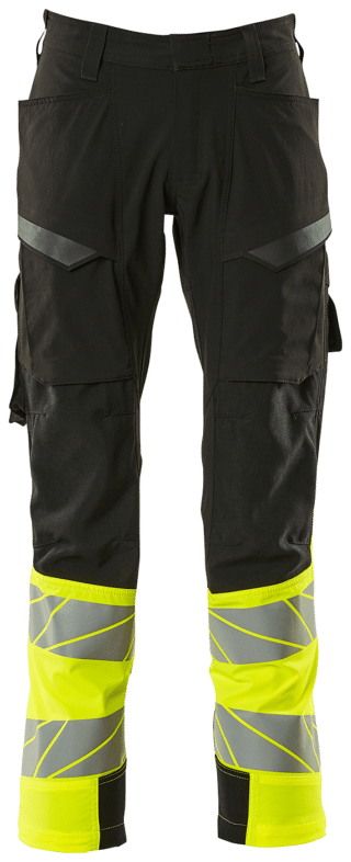 BYXA 19379-510 MASCOT SVART/HIVIS GUL 82C46