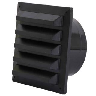 Jalusigaller med stos svart plast 130x130 Ø100 mm