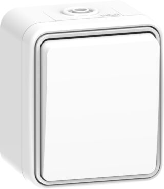 STRÖMBRYTARE CONNECT 2 HOME 2-POL UTP KAPSLAD VIT 16A IP54