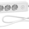 GRENUTTAG 3-V JORD+2USB VIT   H05VV-F 3G1,0 M BRYTARE 1,5M