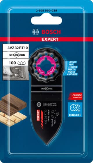 EXPERT Sanding Finger, fin AVZ 32 RT10 slipplatta för multiverktyg, 32 × 53 mm