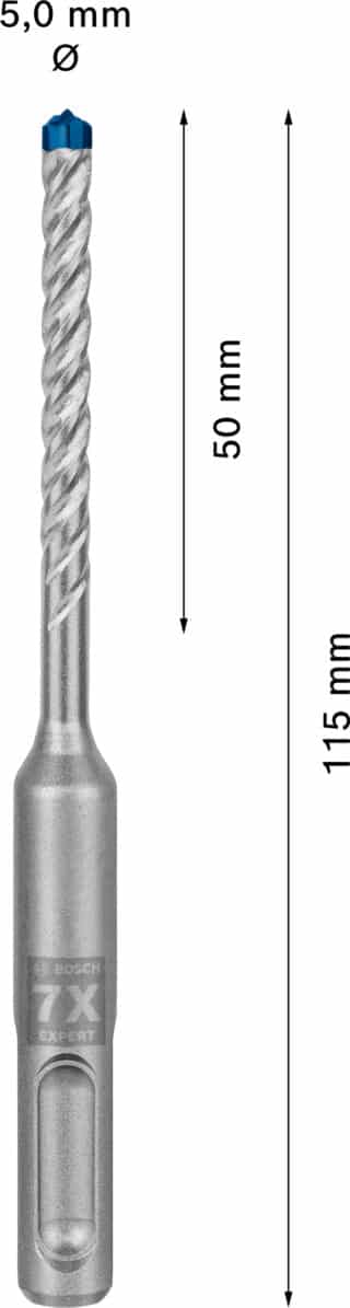 EXPERT SDS plus-7X hammarborr 5 x 50 x 115 mm