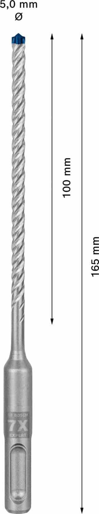 EXPERT SDS plus-7X hammarborr 5 x 100 x 165 mm