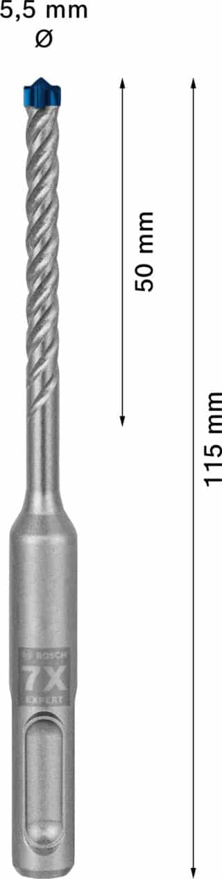 EXPERT SDS plus-7X hammarborr 5,5 x 50 x 115 mm