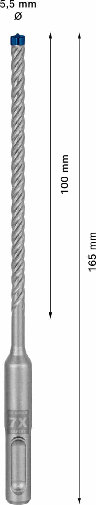 EXPERT SDS plus-7X hammarborr 5,5 x 100 x 165 mm