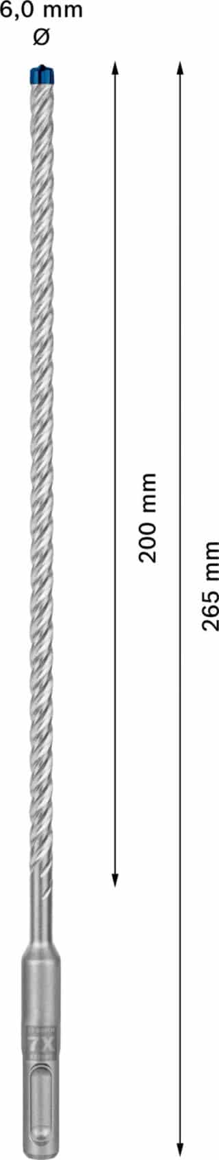 EXPERT SDS plus-7X hammarborr 6 x 200 x 265 mm