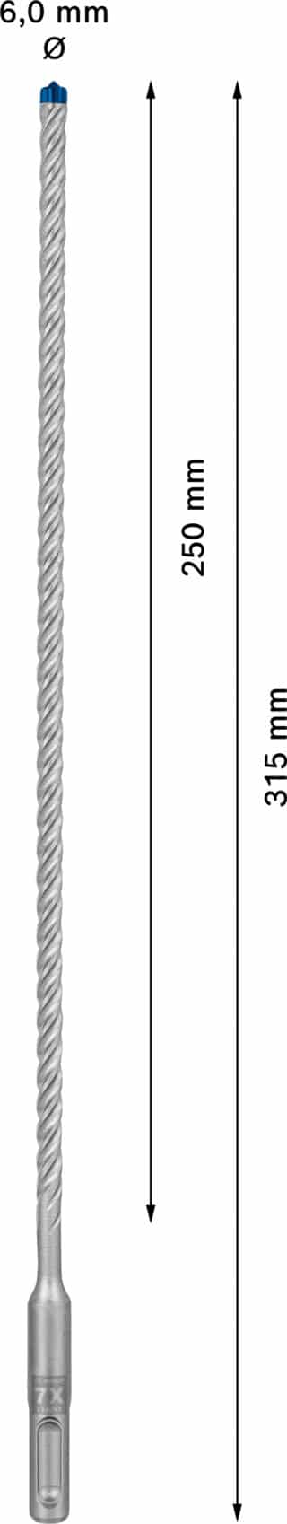 EXPERT SDS plus-7X hammarborr 6 x 250 x 315 mm