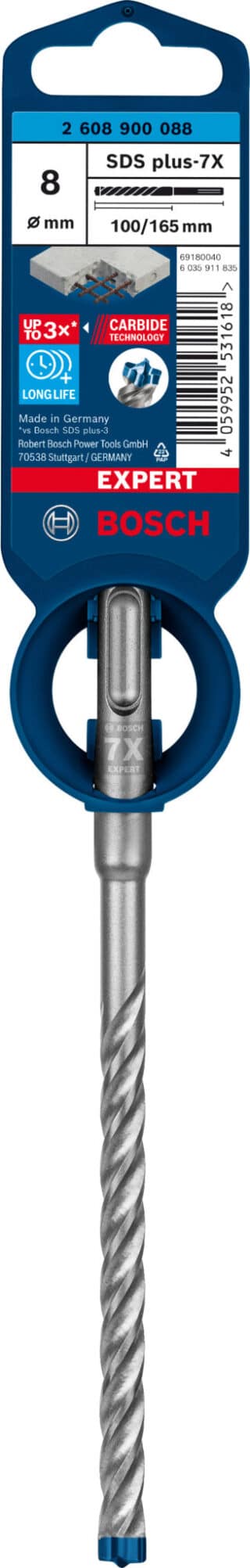 EXPERT SDS plus-7X hammarborr 8 x 100 x 165 mm